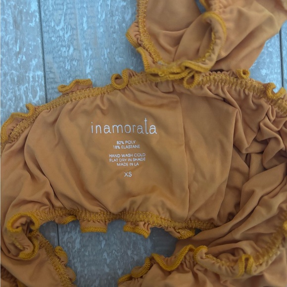 Orange Ruffled Off-Shoulder Top - Picture 2 of 2